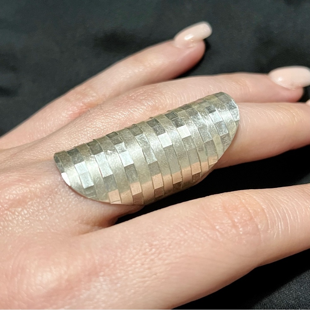 New Elegant Silver 925 Textured Ring